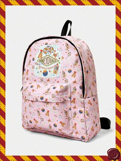 HARRY POTTER X SHEIN حقيبة ظهر ذات نمط كرتوني جميل، متعددة الوظائف، خفيفة الوزن، محمولة، سعة كبيرة مناسبة للطالبات الجامعيات والمدارس الإعدادية والثانوية والنشاطات الخارجية والسفر والمدارس الابتدائية والمبتدئين والمكاتب، هدية عيد الحب