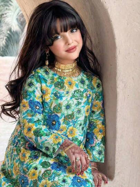 SHEIN فستان منسوج أنيق بطبعات زهرية صغيرة للفتيات المراهقات