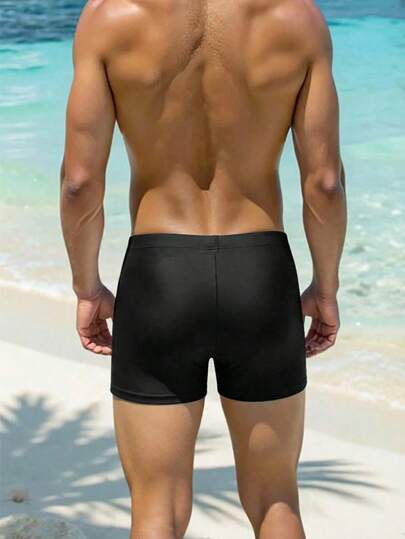 Manfinity Swimmode شورتات سباحة صيفية كاجوال للرجال مطبوعة بطباعة جرافيك