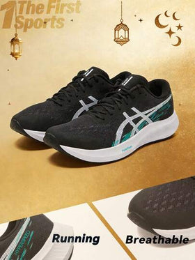 Asics حذاء جري HYPER SPEED 4 بتقنية النعل الأوسط FLYTEFOAM وبطانة النعل الخارجي المطاطية AHAR؛ حذاء تدريب لياقة بدنية للرجال 1011B874-002