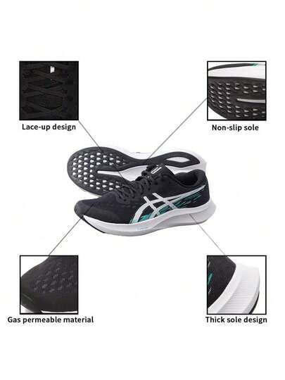 Asics حذاء جري HYPER SPEED 4 بتقنية النعل الأوسط FLYTEFOAM وبطانة النعل الخارجي المطاطية AHAR؛ حذاء تدريب لياقة بدنية للرجال 1011B874-002