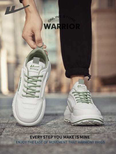 WARRIOR أحذية رجالية مريحة بطراز الشارع ذات الكعب السميك، أحذية جري مريحة للربيع والخريف، أحذية رياضية كاجوال أنيقة وبسيطة، مناسبة للارتداء طوال العام، مقاومة للتآكل والارتداء اليومي، أحذية تدريب