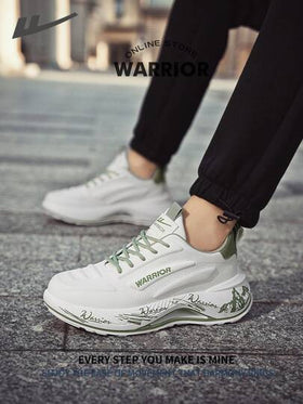 WARRIOR أحذية رجالية مريحة بطراز الشارع ذات الكعب السميك، أحذية جري مريحة للربيع والخريف، أحذية رياضية كاجوال أنيقة وبسيطة، مناسبة للارتداء طوال العام، مقاومة للتآكل والارتداء اليومي، أحذية تدريب