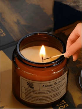 شمعة معطرة هدية الخريف، كوب زجاجي بني شمع صويا، شمعة عطرية للعلاج بالروائح، شمعة معطرة رومانسية خالية من الدخان، برطمان زجاجي - شمعة شمع صويا | ديكور منزلي بني، مناسبة للنساء، هدية عيد ميلاد حفل زفاف، تساعد على تخفيف التوتر والاسترخاء، ديكور الغرفة، هدية