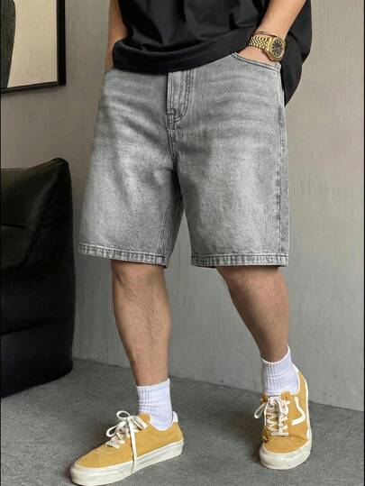 شورت جينز، شورت ساق مستقيمة بطول 5 بوصة، شورت جينز ممزق من القطن، جينز كاجوال للشارع، متعدد الاستخدامات للتنقل اليومي والارتداء الصيفي