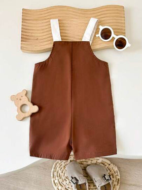 SHEIN Playful Pals جمبسوت رضيع ذات جيب للأولاد