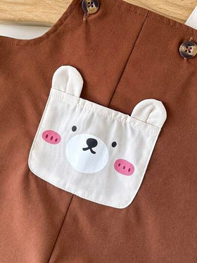 SHEIN Playful Pals جمبسوت رضيع ذات جيب للأولاد