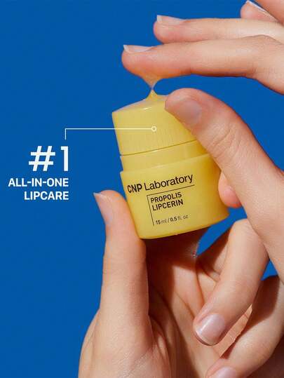 CNP بلسم شفاه بالعسل - بروبوليس Lipcerin™ 01 الأصلي، قناع ومرطب للشفاه ليلاً، ترطيب لمدة 12 ساعة، هدية عيد الميلاد، هدية للنساء، 15مل، جمال كوري