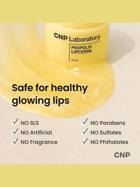 CNP بلسم شفاه بالعسل - بروبوليس Lipcerin™ 01 الأصلي، قناع ومرطب للشفاه ليلاً، ترطيب لمدة 12 ساعة، هدية عيد الميلاد، هدية للنساء، 15مل، جمال كوري