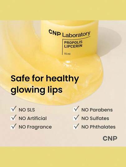 CNP بلسم شفاه بالعسل - بروبوليس Lipcerin™ 01 الأصلي، قناع ومرطب للشفاه ليلاً، ترطيب لمدة 12 ساعة، هدية عيد الميلاد، هدية للنساء، 15مل، جمال كوري