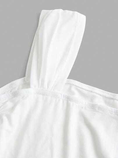 SHEIN ملابس علوية كاجوال أنيق للفتيات المراهقات بلون أحادي، رقبة طاقم، أكمام مطوية، قطع شبكي مناسب للعودة إلى المدرسة والحفلات