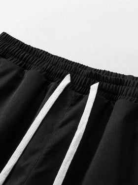 شورت كاجوال للرجال بسحاب، بطراز أمريكي للتنقل اليومي، صيفي