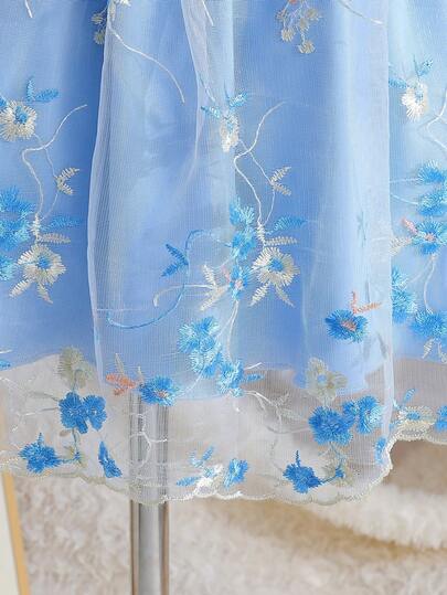SHEIN Glamorique Kids فستان أنيق أنثوي بدون أكمام مزين بفيونكة