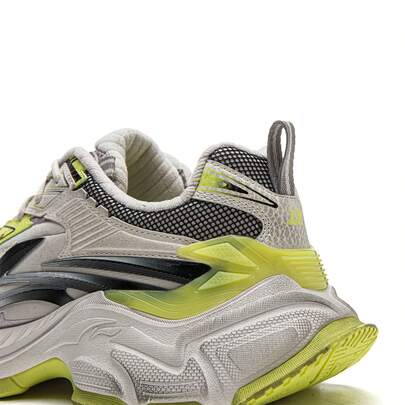 حذاء رياضي رجالي ضخم من LI-NING STARLIT L2K، بتصميم كلاسيكي مستوحى من حقبة الألفية الجديدة، مصنوع من قماش شبكي وجلد سويدي، موديل AGLW005