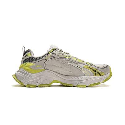 حذاء رياضي رجالي ضخم من LI-NING STARLIT L2K، بتصميم كلاسيكي مستوحى من حقبة الألفية الجديدة، مصنوع من قماش شبكي وجلد سويدي، موديل AGLW005