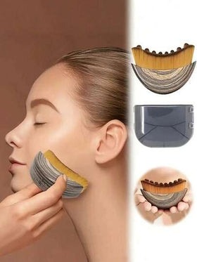 فرشاة تشكيل الوجه والجسم الليمفاوي - أداة تدليك الصرف الليمفاوي لنحت الوجه والذقن والفك. تصميم إرجونومي للاتصال الدقيق بالبشرة، وتخفيف التعب. يأتي مع علبة تخزين. يتميز بتصميم رأس بيضاوي إرجونومي وفرشاة تنظيف جاف. يمكن استخدامها للتدليك والتنظيف الوجهي.