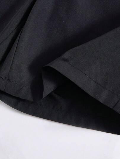 SHEIN 3 قطع طقم بدلة للفتى المراهق: قميص ذو ياقة، بنطال مع أشرطة قابلة للفصل، وربطة عنق أنيقة
