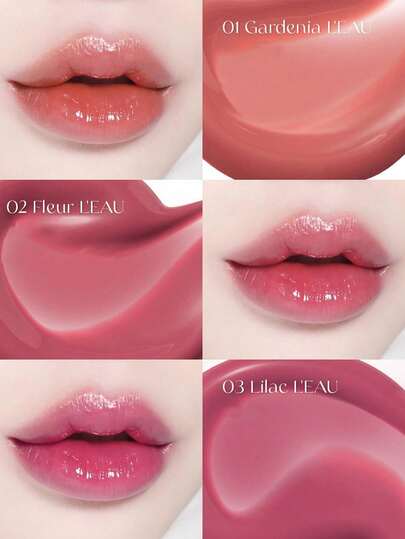 Bbia زهرة الياسمين L'EAU TINT 01، مرطب لامع ومنتفخ، شفاه ناعمة ومريحة، خفيف غير لزج، صيغة العناية بالشفاه، هدية رائعة، مكياج كوري، 4.5 جرام / 0.158 أونصة