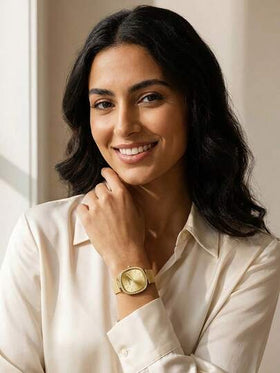 Guess ساعة كوارتز نسائية، سوار من الفولاذ المقاوم للصدأ، حالة من الفولاذ المقاوم للصدأ، حركة كوارتز مقاومة للماء، مناسبة للتجمعات اليومية والمناسبات الأخرى، هدية عيد الميلاد، GW0354L2