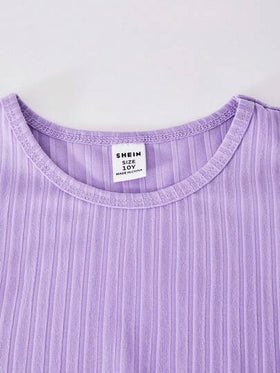 SHEIN Explorewe فستان بناتي بطبعة فراشات على الجسم من كاسوفي، فستان كنزة بتصميم رقعي بدون أكمام مع حزام خصر، مناسب للارتداء اليومي الكاجوال في الربيع والصيف