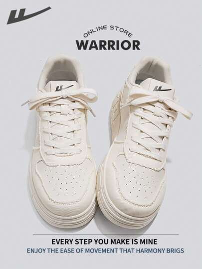WARRIOR أحذية رياضية للرجال ذات طراز متواضع وراحة في الربيع والخريف، أحذية كاجوال أنيقة مناسبة للارتداء طوال العام، مقاومة للتآكل والصلبة لتدريبات الركض