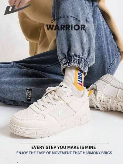 WARRIOR أحذية رياضية للرجال ذات طراز متواضع وراحة في الربيع والخريف، أحذية كاجوال أنيقة مناسبة للارتداء طوال العام، مقاومة للتآكل والصلبة لتدريبات الركض
