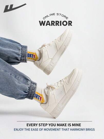 WARRIOR أحذية رياضية للرجال ذات طراز متواضع وراحة في الربيع والخريف، أحذية كاجوال أنيقة مناسبة للارتداء طوال العام، مقاومة للتآكل والصلبة لتدريبات الركض