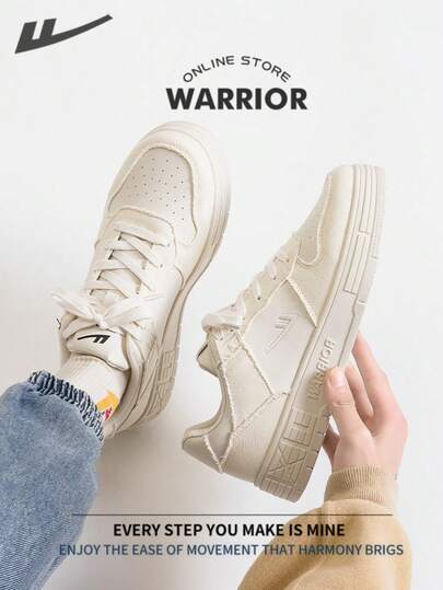 WARRIOR أحذية رياضية للرجال ذات طراز متواضع وراحة في الربيع والخريف، أحذية كاجوال أنيقة مناسبة للارتداء طوال العام، مقاومة للتآكل والصلبة لتدريبات الركض