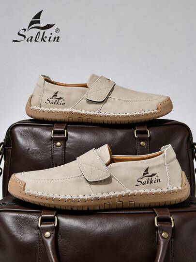Salkin أحذية كاجوال نسائية موضة جديدة، أحذية رياضية يدوية الصنع، أحذية لوفرز، خفيفة الوزن، قابلة للتنفس، ناعمة ومريحة مع نعل مسطح مضاد للانزلاق، أحذية جلد مدبوغ صناعي مناسبة للخارج، الفساتين، الجينز، المشي اليومي، التنزه، الأمهات، متوسطي العمر، الشباب، ال