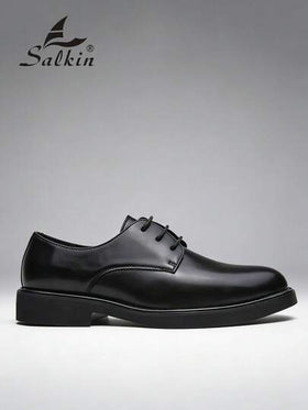 Salkin أحذية أكسفورد جلدية أنيقة رسمية للرجال ذات تصميم علوي بتصميم أنيق، ذات نعل صلب مضاد للانزلاق مناسبة للحفلات والزفاف والمناسبات الاجتماعية في الربيع والخريف، تأتي ب