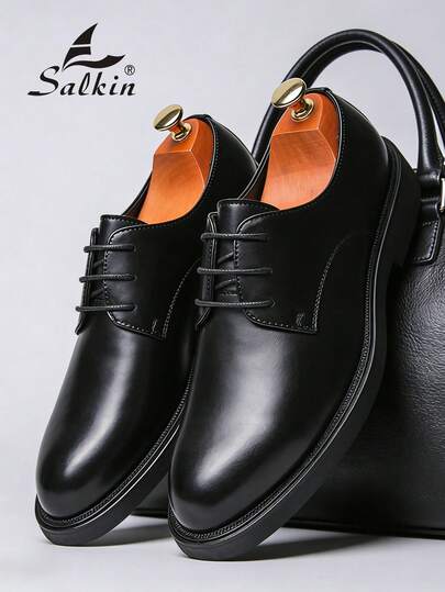 Salkin أحذية أكسفورد جلدية أنيقة رسمية للرجال ذات تصميم علوي بتصميم أنيق