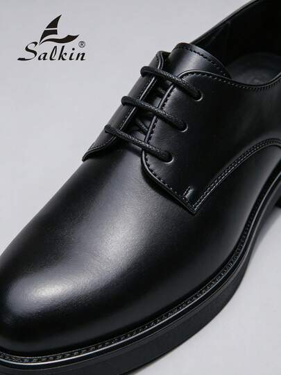 Salkin أحذية أكسفورد جلدية أنيقة رسمية للرجال ذات تصميم علوي بتصميم أنيق