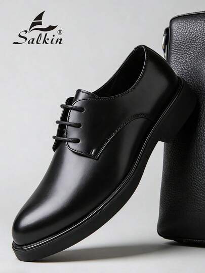 Salkin أحذية أكسفورد جلدية أنيقة رسمية للرجال ذات تصميم علوي بتصميم أنيق