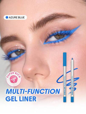 SHEGLAM Boldline محدد عيون جل متعدد الوظائف طويل الأمد-Azure Blue محدد كحل علامة تجارية جمال مكياج ميكب مستحضرات تجميل للنساء الفتيات مثالي لفصل الشتاء الربيع مثالي ل- Y2K أزياء أنيقة رمضان هدية حفلة جاهز أفضل لون