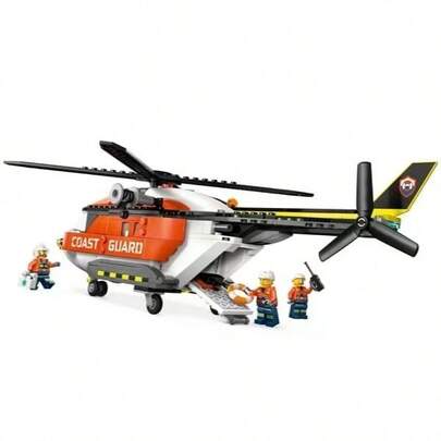 LEGO طقم كتل بناء طائرة هليكوبتر خفر السواحل - ديكور غرفة ومنزل، هدية عيد ميلاد مثالية للأطفال