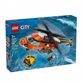 LEGO طقم كتل بناء طائرة هليكوبتر خفر السواحل - ديكور غرفة ومنزل، هدية عيد ميلاد مثالية للأطفال