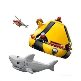 LEGO طقم كتل بناء طائرة هليكوبتر خفر السواحل - ديكور غرفة ومنزل، هدية عيد ميلاد مثالية للأطفال