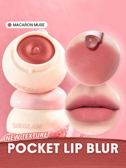 SHEGLAM Bounce Putty Pocket معجون الشفاه-Macaron Muse روج تنت أرواج علامة تجارية جمال مكياج ميكب مستحضرات تجميل للنساء الفتيات مثالي لفصل الشتاء الربيع مثالي ل- Y2K أزياء أنيقة رمضان هدية حفلة جاهز أفضل لون