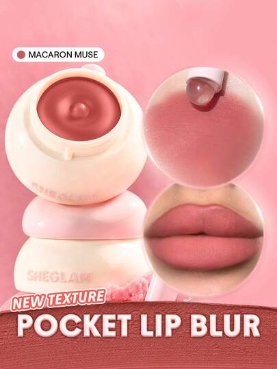 SHEGLAM Bounce Putty Pocket معجون الشفاه-Macaron Muse روج تنت أرواج علامة تجارية جمال مكياج ميكب مستحضرات تجميل للنساء الفتيات مثالي لفصل الشتاء الربيع مثالي ل- Y2K أزياء أنيقة رمضان هدية حفلة جاهز أفضل لون
