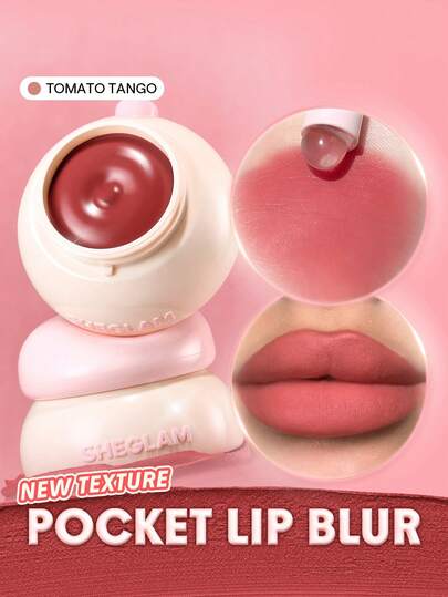 SHEGLAM Bounce Putty Pocket معجون الشفاه-Tomato Tango روج تنت أرواج علامة تجارية جمال مكياج ميكب مستحضرات تجميل للنساء الفتيات مثالي لفصل الشتاء الربيع مثالي ل- Y2K أزياء أنيقة رمضان هدية حفلة جاهز أفضل لون