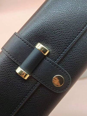 MINGYOU محفظة نسائية طويلة بإغلاق بزر، من جلد البولي يوريثان بلون أحادي، محفظة قابضة متعددة الوظائف، محفظة هاتف، حامل بطاقات للنساء، محفظة، محفظة معلم، إكسسوارات عتيقة، محفظة نقود، محفظة عتيقة