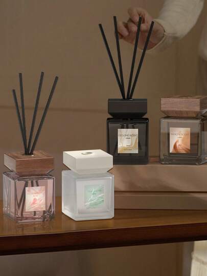 مجموعة معطر منزلي بدون لهب، 200 مل زيت أساسي من الياسمين/الفانيليا، 4 عيدان نشر من الخيزران، منعش هواء داخلي وديكور، عطر طويل الأمد، مناسب لغرفة النوم والحمام وغرفة المعيشة، عطور علاجية، موزع عطر، هدية، ديكور منزلي، هدية الربيع