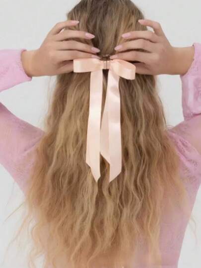 تصفيفة شعر نصف مرفوع نصف منسدل مع مشبك مغناطيسي، مشبك شعر بشكل فيونكة، مشبك مخلب صغير قابل للفصل لتصفيفة الشعر نصف مرفوعة في الخلف. تصفيفات سهلة، دروس شعر، نصف مرفوع نصف منسدل، مشبك شعر مغناطيسي، إنشاء مظاهر متنوعة، أنيقة وسهلة الخلط والتناسق، مناسبة للشع
