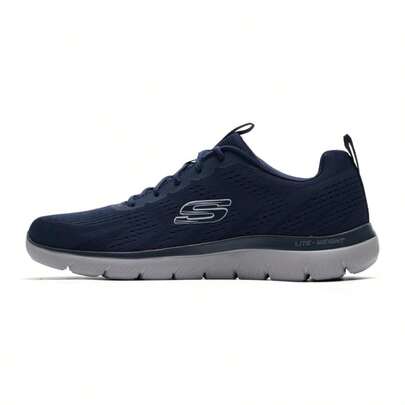 Skechers أحذية رياضية كاجوال للرجال بنمط ربطة، أحذية رياضية كاجوال مريحة للاستخدام اليومي والخارجي 232395-NVGY