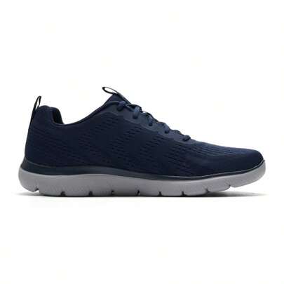 Skechers أحذية رياضية كاجوال للرجال بنمط ربطة، أحذية رياضية كاجوال مريحة للاستخدام اليومي والخارجي 232395-NVGY