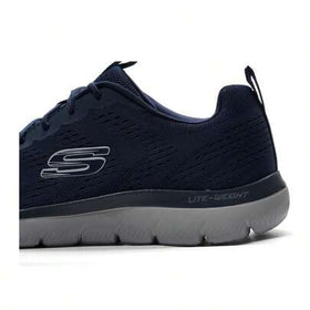 Skechers أحذية رياضية كاجوال للرجال بنمط ربطة، أحذية رياضية كاجوال مريحة للاستخدام اليومي والخارجي 232395-NVGY