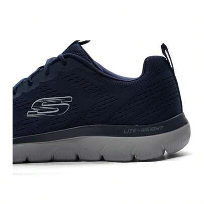 Skechers أحذية رياضية كاجوال للرجال بنمط ربطة، أحذية رياضية كاجوال مريحة للاستخدام اليومي والخارجي 232395-NVGY