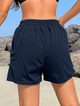 Swim SPRTY بنطلون صيفي جديد للنساء بلون أحادي للشاطئ