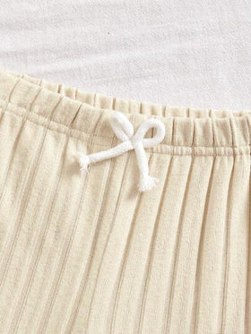 SHEIN Vintaside Kids مجموعة ملابس علوية ذو ألوان متباينة وبنطلون أزرق للأطفال/الأولاد الرضع، بدلة كاجوال مريحة متعددة الاستخدامات للصيف، قطعتان