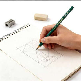12 قلم رصاص هندسي قياسي HB/2H/3B/5B/6B